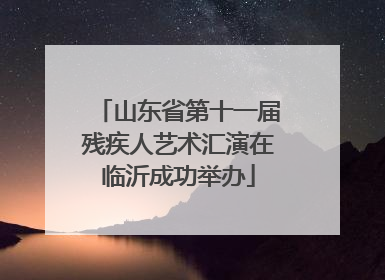 山东省第十一届残疾人艺术汇演在临沂成功举办