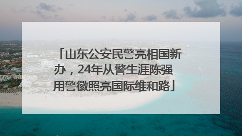 山东公安民警亮相国新办，24年从警生涯陈强用警徽照亮国际维和路