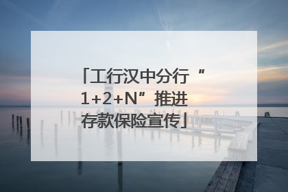 工行汉中分行“1+2+N”推进存款保险宣传