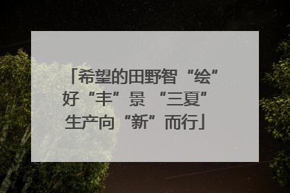 希望的田野智“绘”好“丰”景 “三夏”生产向“新”而行