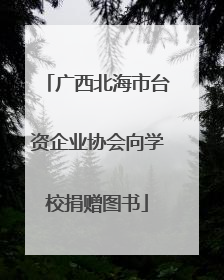广西北海市台资企业协会向学校捐赠图书