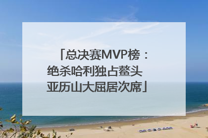 总决赛MVP榜：绝杀哈利独占鳌头 亚历山大屈居次席