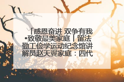 感恩奋进 双争有我•致敬最美家庭丨留法勤工俭学运动纪念馆讲解员赵天翼家庭：四代人一脉相承赤子心