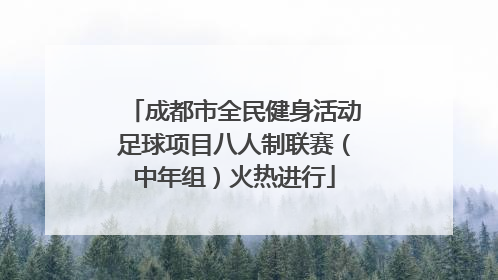 成都市全民健身活动足球项目八人制联赛（中年组）火热进行