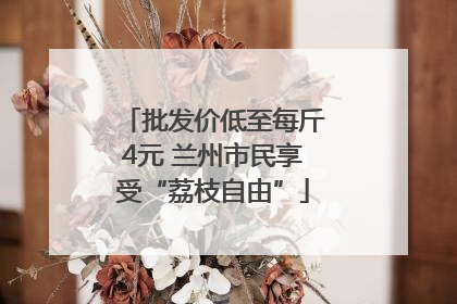 批发价低至每斤4元 兰州市民享受“荔枝自由”