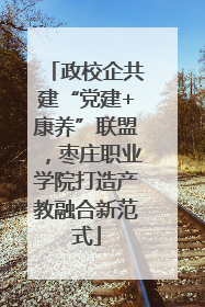 政校企共建“党建+康养”联盟，枣庄职业学院打造产教融合新范式