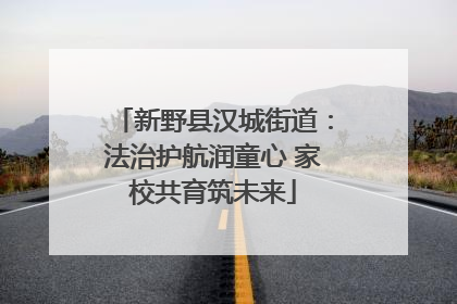 新野县汉城街道：法治护航润童心 家校共育筑未来