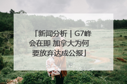 新闻分析｜G7峰会在即 加拿大为何要放弃达成公报
