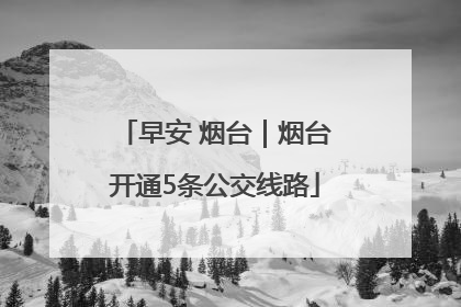 早安 烟台｜烟台开通5条公交线路