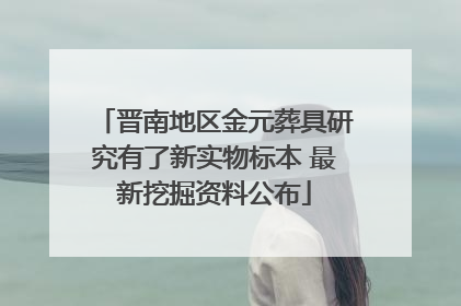 晋南地区金元葬具研究有了新实物标本 最新挖掘资料公布