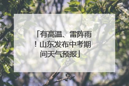 有高温、雷阵雨！山东发布中考期间天气预报