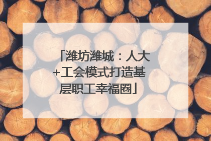 潍坊潍城：人大+工会模式打造基层职工幸福圈