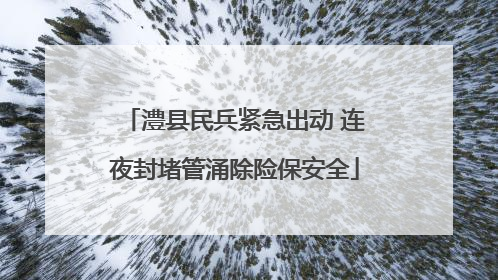 澧县民兵紧急出动 连夜封堵管涌除险保安全