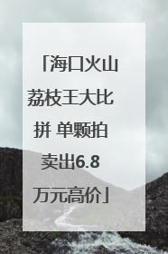 海口火山荔枝王大比拼 单颗拍卖出6.8万元高价