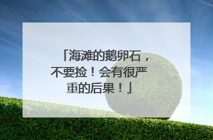 海滩的鹅卵石,不要捡!会有很严重的后果!