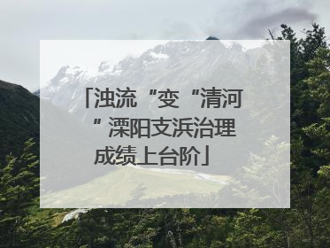 浊流“变“清河“ 溧阳支浜治理成绩上台阶