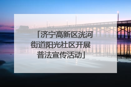 济宁高新区洸河街道阳光社区开展普法宣传活动