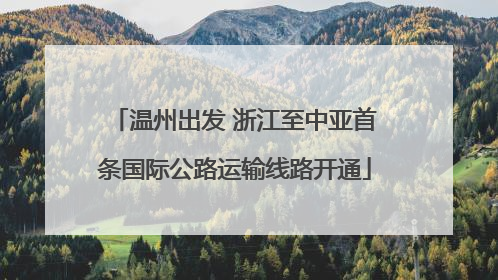 温州出发 浙江至中亚首条国际公路运输线路开通