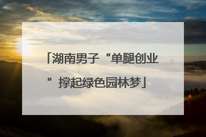 湖南男子“单腿创业”撑起绿色园林梦
