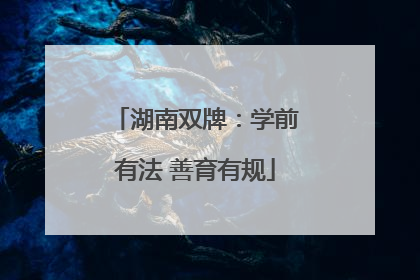 湖南双牌：学前有法 善育有规