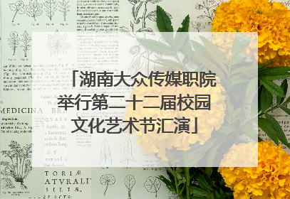湖南大众传媒职院举行第二十二届校园文化艺术节汇演