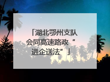 湖北鄂州支队会同高速路政“进企送法”