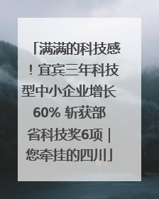 满满的科技感！宜宾三年科技型中小企业增长60% 斩获部省科技奖6项｜您牵挂的四川