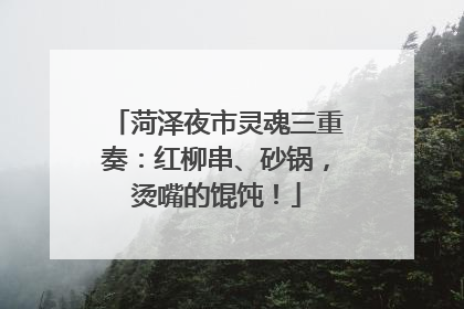 菏泽夜市灵魂三重奏：红柳串、砂锅，烫嘴的馄饨！