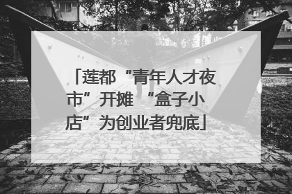 莲都“青年人才夜市”开摊 “盒子小店”为创业者兜底