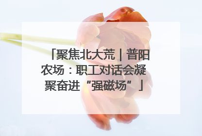 聚焦北大荒｜普阳农场：职工对话会凝聚奋进“强磁场”