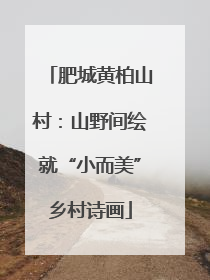 肥城黄柏山村：山野间绘就“小而美”乡村诗画