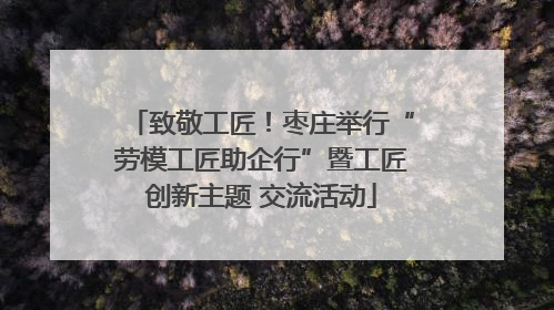 致敬工匠！枣庄举行“劳模工匠助企行”暨工匠创新主题 交流活动