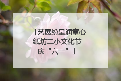 艺展纷呈润童心 纸坊二小文化节庆“六一”