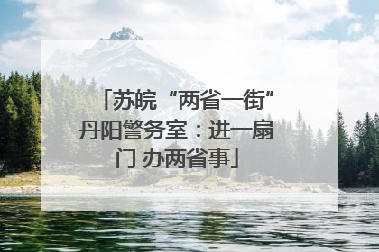 苏皖“两省一街”丹阳警务室：进一扇门 办两省事
