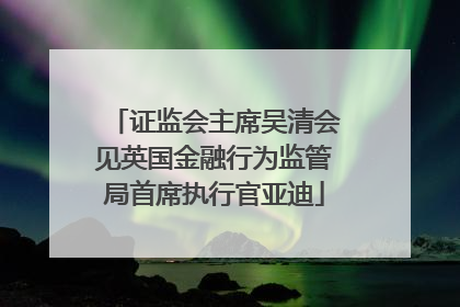 证监会主席吴清会见英国金融行为监管局首席执行官亚迪