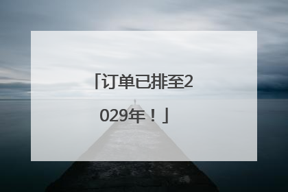 订单已排至2029年！