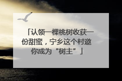 认领一棵桃树收获一份甜蜜，宁乡这个村邀你成为“树主”