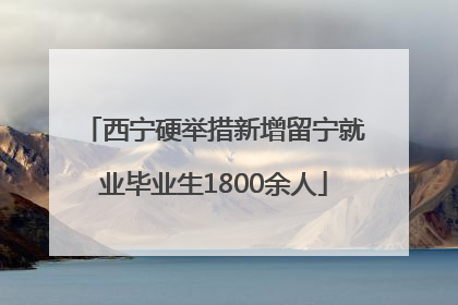 西宁硬举措新增留宁就业毕业生1800余人