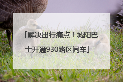 解决出行痛点！城阳巴士开通930路区间车