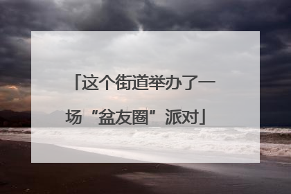 这个街道举办了一场“盆友圈”派对