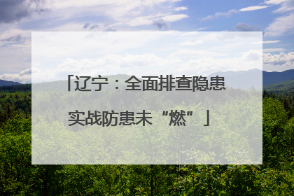 辽宁：全面排查隐患 实战防患未“燃”