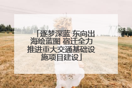 逐梦深蓝 东向出海绘蓝图 宿迁全力推进重大交通基础设施项目建设