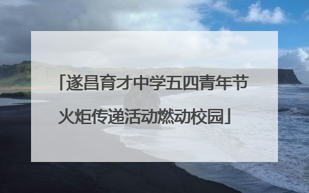 遂昌育才中学五四青年节火炬传递活动燃动校园