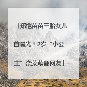 郑恺苗苗三胎女儿首曝光！2岁“小公主”浇菜萌翻网友