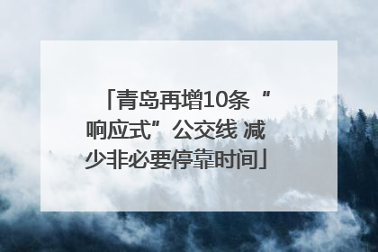 青岛再增10条“响应式”公交线 减少非必要停靠时间