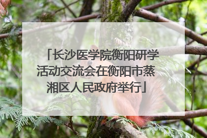 长沙医学院衡阳研学活动交流会在衡阳市蒸湘区人民政府举行