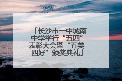 长沙市一中城南中学举行“五四”表彰大会暨“五美四好”颁奖典礼