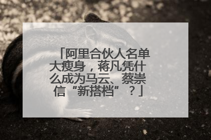 阿里合伙人名单大瘦身，蒋凡凭什么成为马云、蔡崇信“新搭档”？