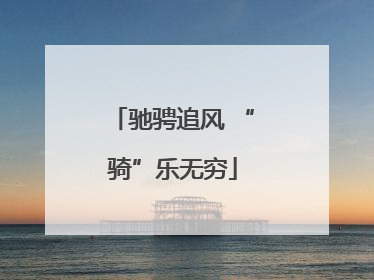 驰骋追风 “骑”乐无穷