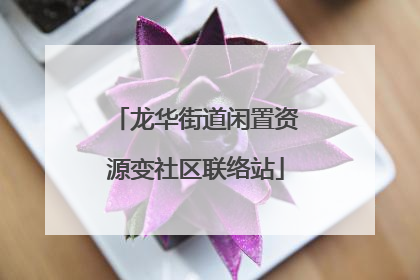 龙华街道闲置资源变社区联络站